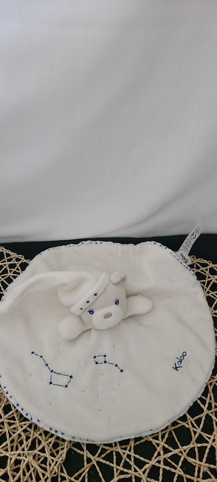 Ours KALOO Petite Etoile rond plat blanc