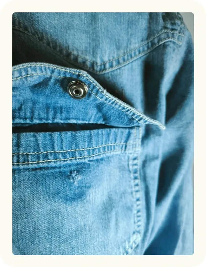Chemise en jean manches longues Amigo's menen Canabis Homme Taille M 38 - photo numéro 4