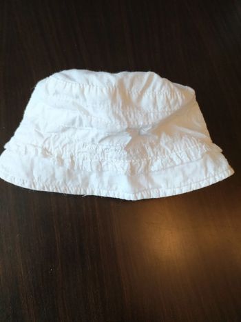Chapeau blanc bébé 42 cm été