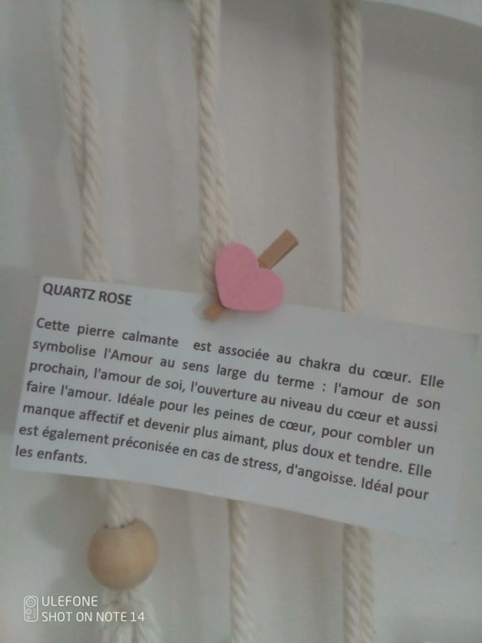 Boucles d'oreilles bohèmes pierres de quartz rose - photo numéro 2