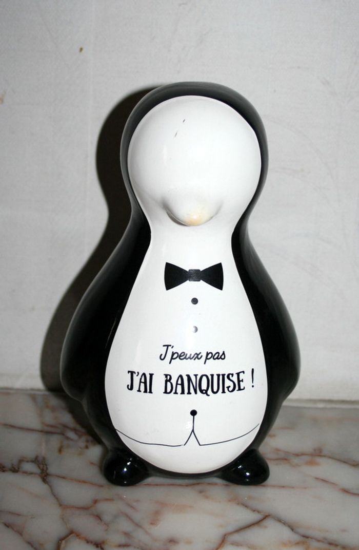 Tirelire Pingouin "J'peux pas j'ai banquise! - photo numéro 1