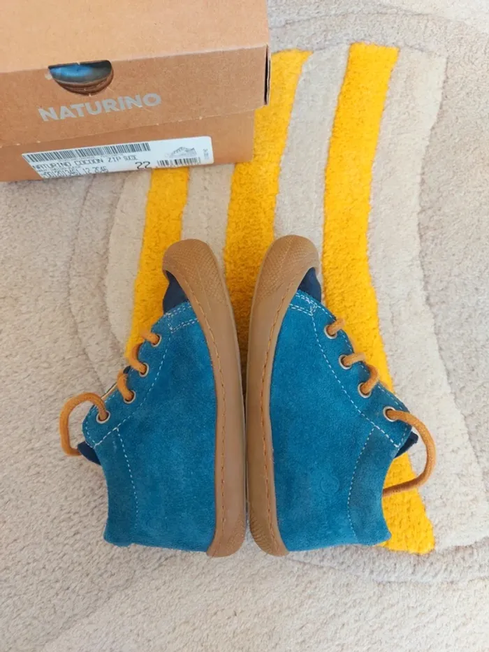 Chaussures Naturino Cocoon ZIP daim bleu 22 - photo numéro 4