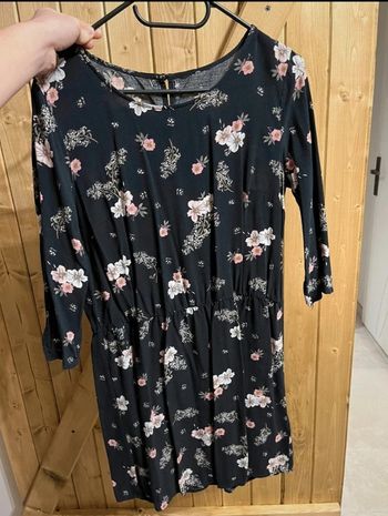 Robe "H&M" noire - motif fleurs