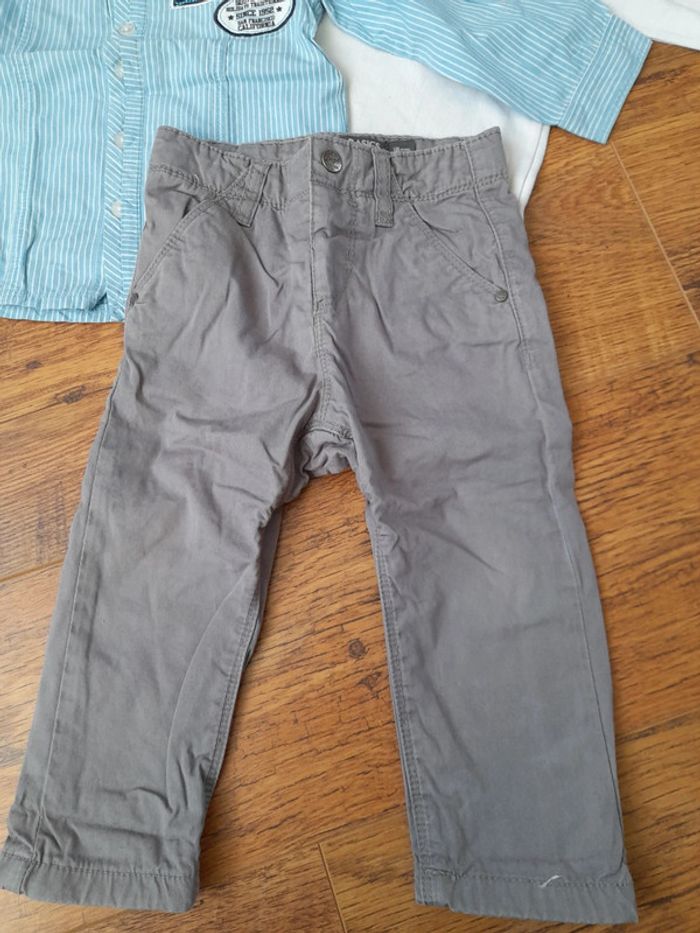 Ensemble 3 pièces 18 mois chemise pantalon - photo numéro 3