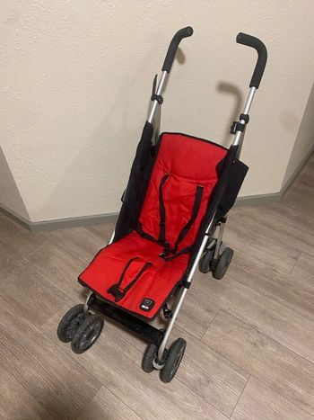 Poussette canne Bruin rouge / noir