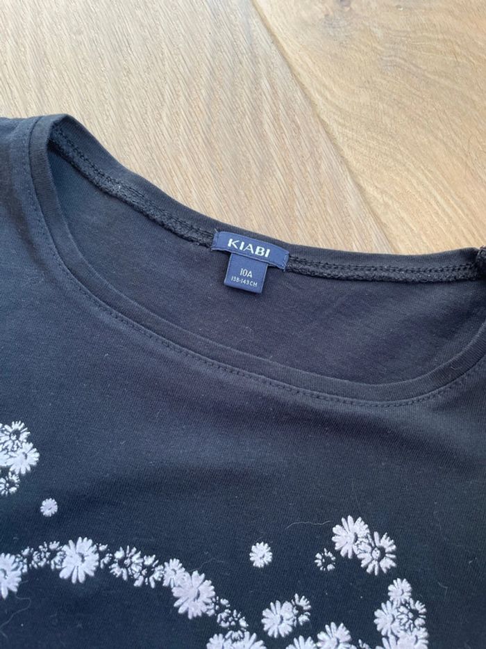 T-shirt ML noir tête de mort - Kiabi - 10ans - photo numéro 3