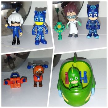 Lot 5 personnages pyjamasques et Zuma de Pat patrouille