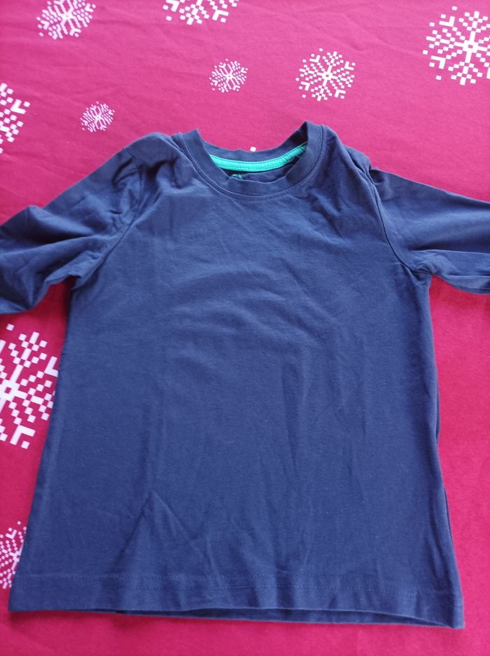 T-shirt uni bleu marine 2/4 ans