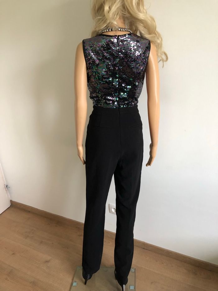 Combinaison noire neuve avec sequins Morgan taille 36 (valeur 95€) - photo numéro 5