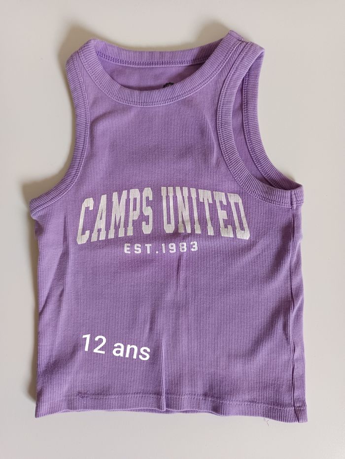 Débardeur fille Violet taille 12 ans Camps United