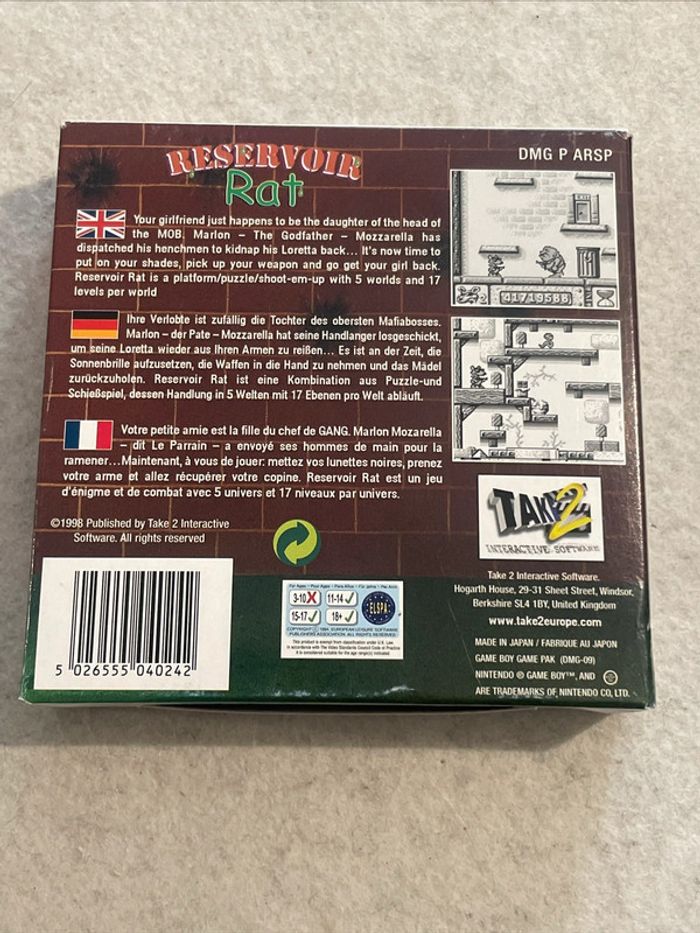 Reservoir Rat Jeu Nintendo Game Boy Complet FAH - photo numéro 4