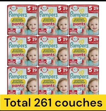 9 packs Pampers Premium Protection PANTS T5