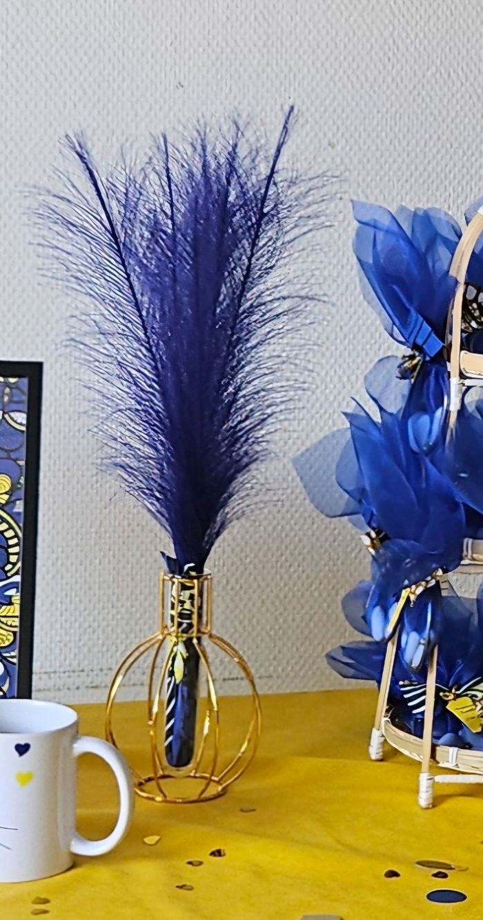 Vase support doré tube à essai neuf 15 cm