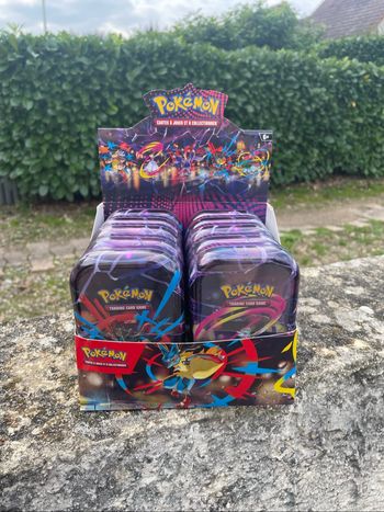 Lot Mini Tin Pokemon Méga Évolution (ME01/EV11) avec présentoir