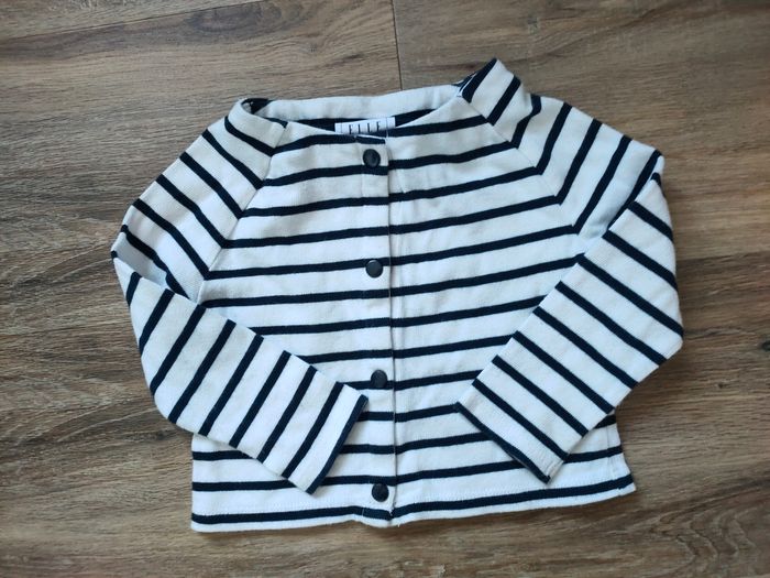 Ensemble marinière et legging bleu marine 24 mois - photo numéro 3