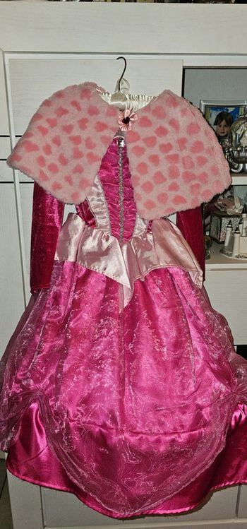 Robe aurore disney avec cape hiver 5/6 ans