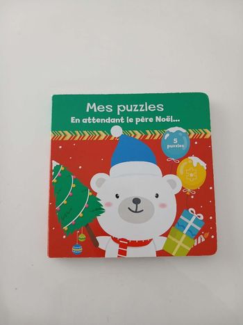 Livre-Puzzle "En attendant le père Noël" - 5 Puzzles