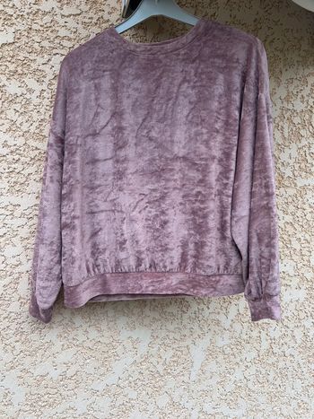 Pull en velours rose