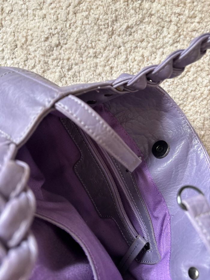 Sac cabas à clous similicuir violet - photo numéro 10