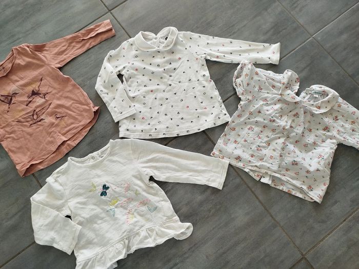Lot 4 tee-shirt 2 ans fille