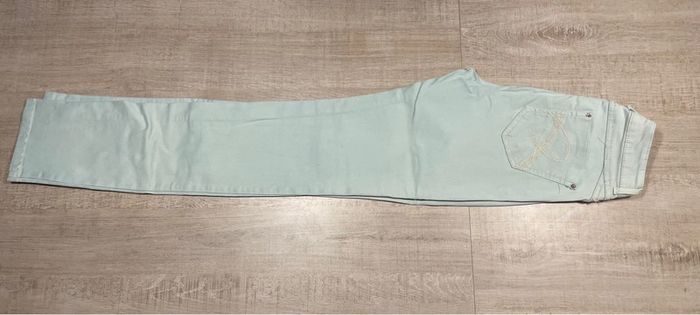 Pantalon toile vert menthe 36 - photo numéro 2