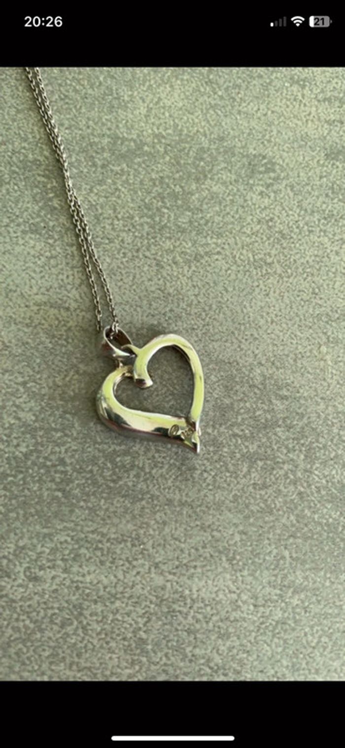Chaîne et pendentif coeur en argent - photo numéro 7