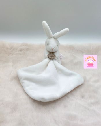 DOUDOU ET COMPAGNIE lapin mouchoir blanc DC303 nouvelle boîte fleur 2016 - A12211