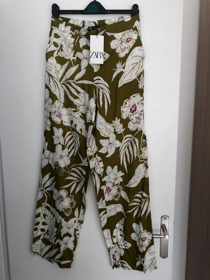 Superbe beau ensemble tailleur lin et viscose  veste blazer + pantalon neuf avec étiquette taille M - photo numéro 8