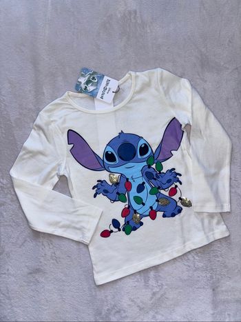 T-shirt de noel stitch blanc