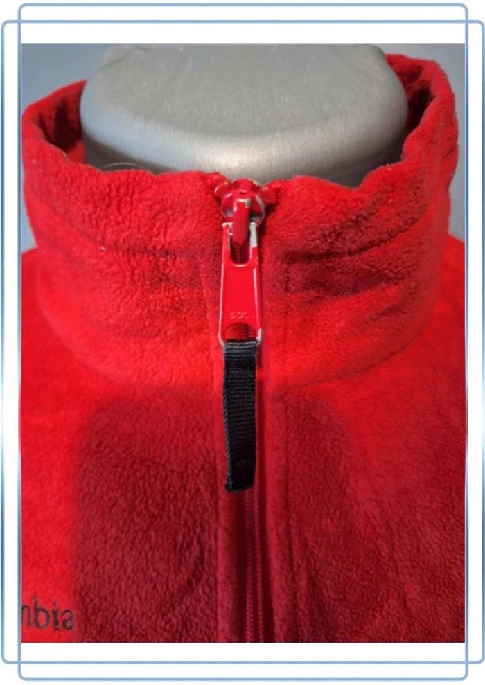 polaire full zippée columbia 14/16 ans rouge et noir ( 276) - photo numéro 4