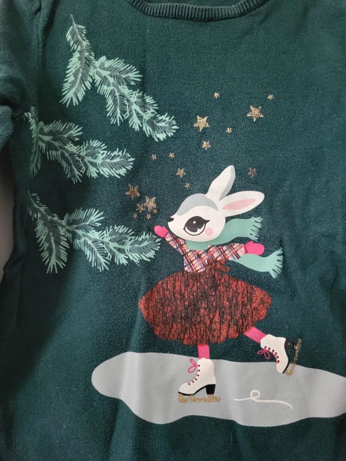 H&M - pull coton vert 5-6 ans - photo numéro 3