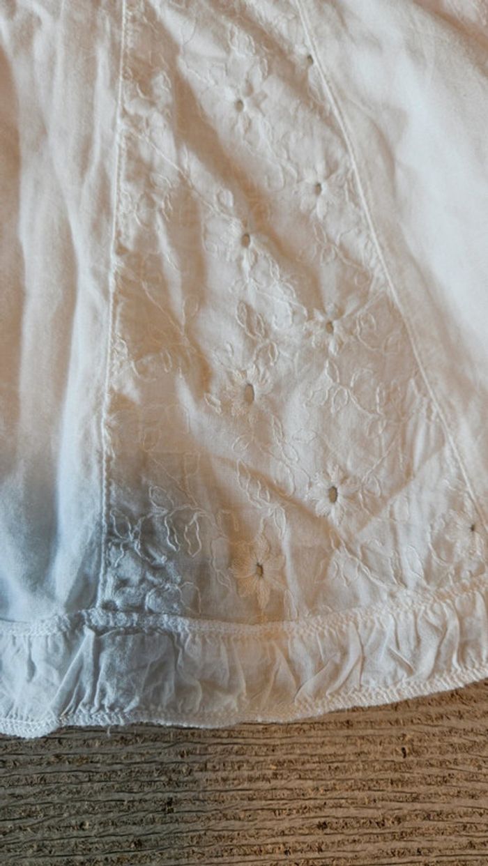 Jupe blanche courte et classique ajustable, avec broderie, Catimini, 7 ans, nickel - photo numéro 4