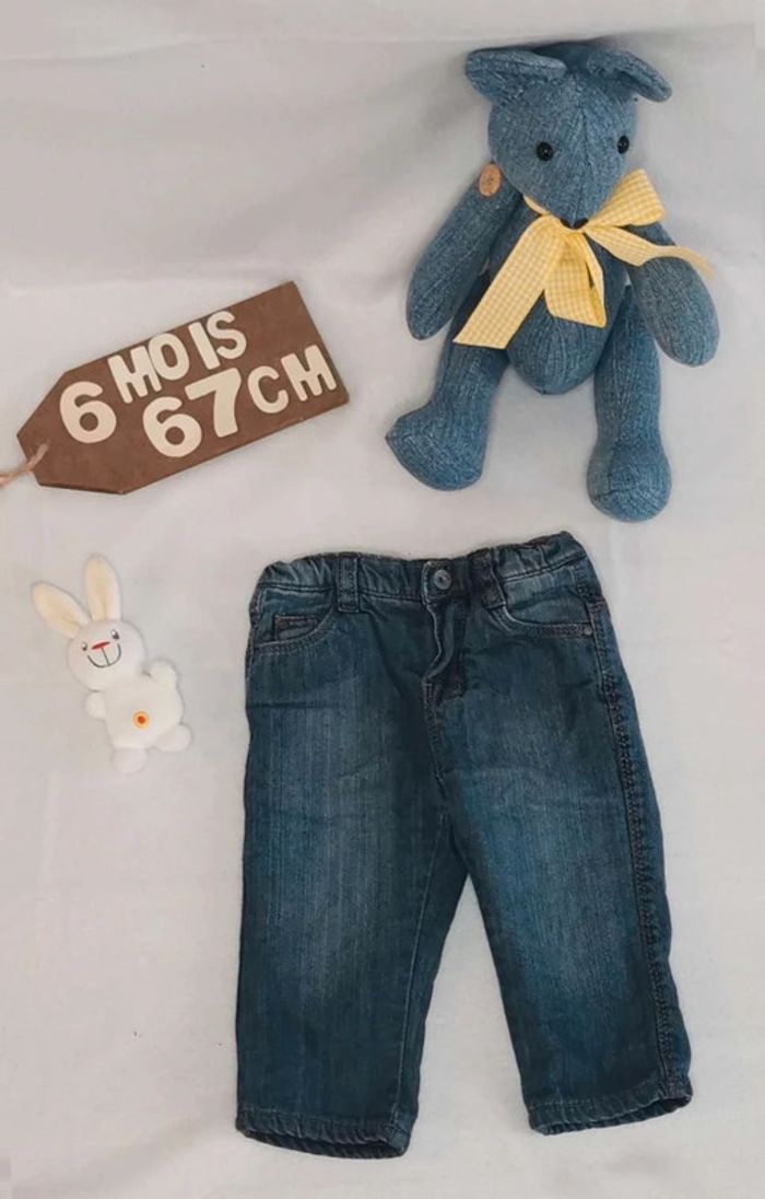 Pantalon 👣 jean molletonné obaïbi 6mois