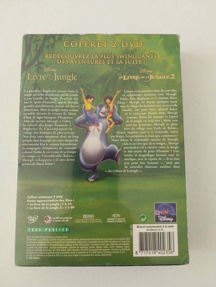 2 DVD Le livre de la jungle 1 et 2 - photo numéro 2