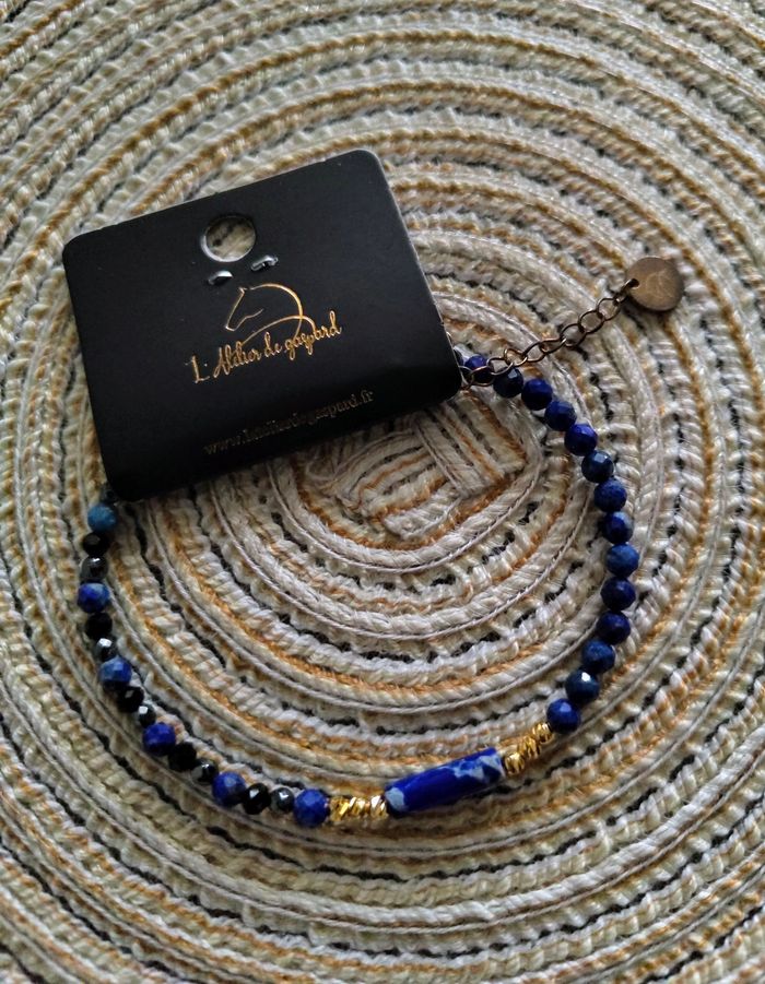 Bracelet perles bleues - Femme - photo numéro 2