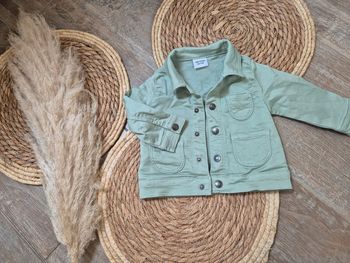 Veste en jeans vert d'eau