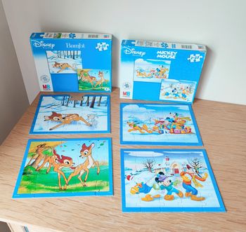 🦄 Lot de 2 x 2 puzzles Disney - 25 pièces - MB 🦄