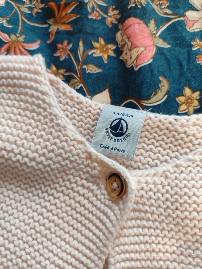 Gilet en tricot petit bateau 6 mois - photo numéro 3