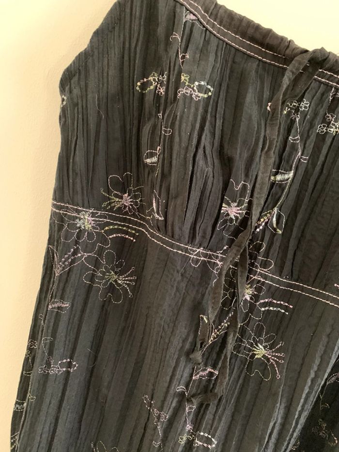 Tunique à fleurs brodées asymétrique TS - photo numéro 2