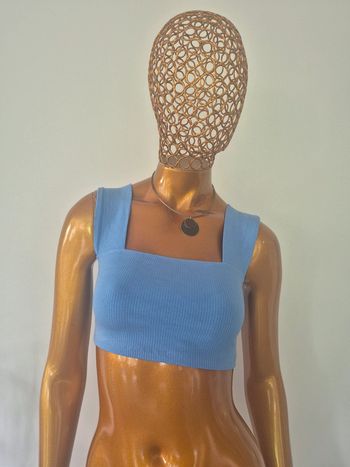 Top Court Femme Bleu