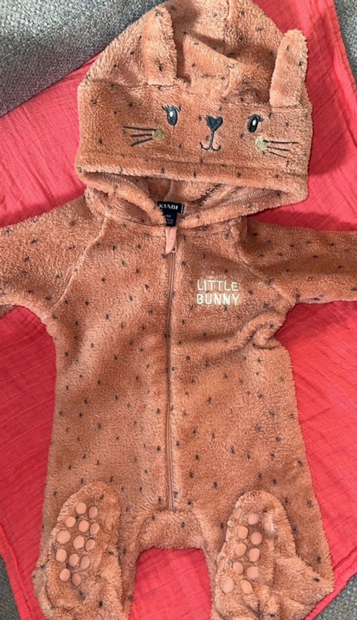 Pyjama grenouillère velours / sur pyjama velours 1 mois Kiabi