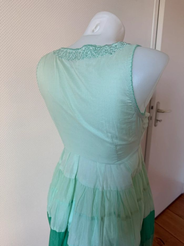 Robe verte en très bon état taille S warehouse - photo numéro 6