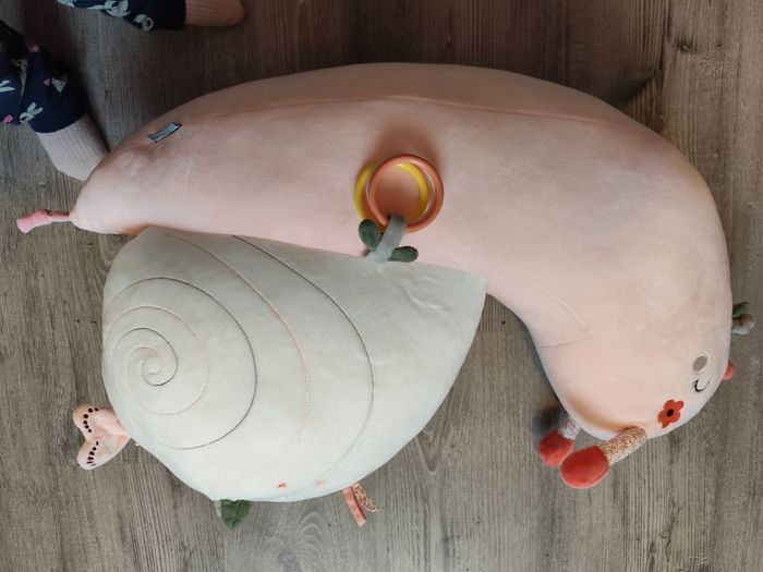 Escargot d'éveil en tissu, monde rose multicolore - photo numéro 2