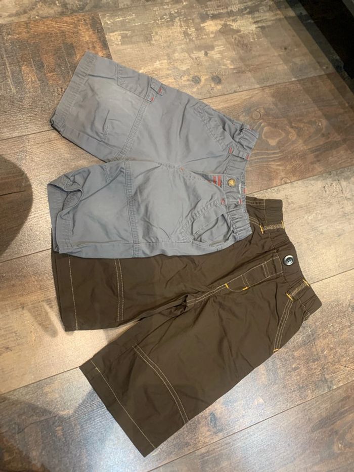 Lot pantacourts gris et brun