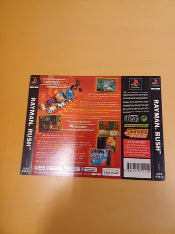 Jaquette arrière Rayman rush - PlayStation 1