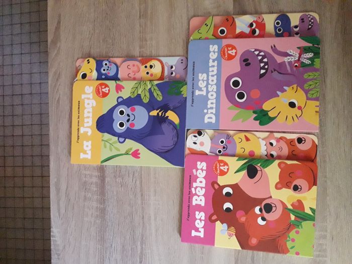 Lot de 3 livres enfants « j’apprends avec les animaux » neuf