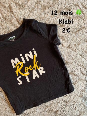 T-shirt 🍀 12 mois 🍀 Kiabi