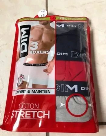 Lot de 3 boxers Dim confort et maintien Coton Stretch taille 5 (XL) neufs ds emballage