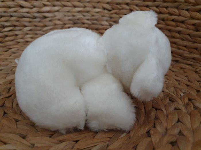 Rare Peluche ours blanc Hauteur 10 cm avec sa boite métal Vert Baudet - photo numéro 9