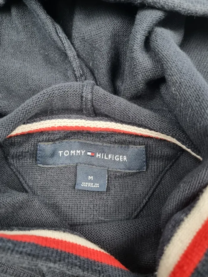 Sweat à capuche Tommy Hilfiger Bleu Marine – Taille M Homme (mesures en photos) - photo numéro 7